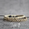 bracelets tressés boho, bracelets faits à la main, bracelet perlé boho cadeau pour lui ou elle, cadeau de fête des mères, cadeau de fête des pères, 2 pièces
