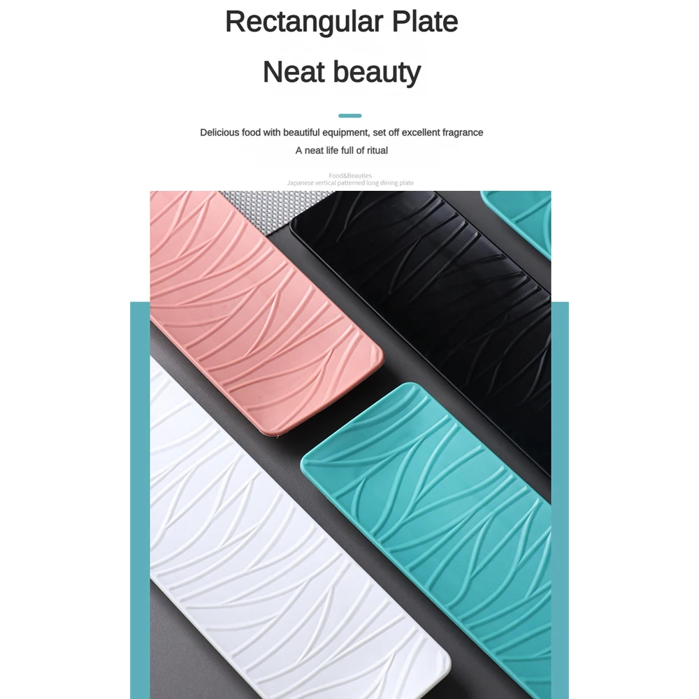 assiette à sushi de style japonais, facile à nettoyer, design élégant, vaisselle tendance durable, essentiels de service de sushi uniques et polyvalents assiette à sushi de style japonais, facile à nettoyer, design élégant, vaisselle tendance durable, essentiels de service de sushi uniques et polyvalents
