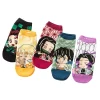 anime démon slayer kimetsu no yaiba chaussette chaussettes courtes cosplay accessoire dessins animés anime kamado tanjirou kamado nezuko coton chaussettes hall