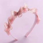 Coréen à la main papillon fleur filles bandeaux mignon perle plume couronne de mariage princesse danse fête chapeaux cerceau accessoires Coréen à la main papillon fleur filles bandeaux mignon perle plume couronne de mariage princesse danse fête chapeaux cerceau accessoires