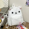 kawaii rilakkuma sac à dos anime dessin animé broderie sac à dos élégant grande capacité étudiant sac d'école en nylon sacs multifonctionnels