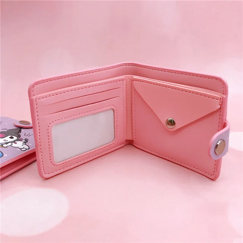 sanrio hello kitty cannelle ma mélodie kuromi nouveau pu sac d'argent décontracté porte monnaie paquet de cartes portefeuille avec boutons sanrio hello kitty cannelle ma mélodie kuromi nouveau pu sac d'argent décontracté porte monnaie paquet de cartes portefeuille avec boutons 