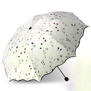 Parapluie de protection UV pour femme, parapluie pliant, coupe-vent, voyage, fleurs sur canAmendements