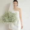 oloey – robe de soirée en satin ivoire, simple, pour séance photo coréenne, sans bretelles, mini longueur, fête formelle, séance photo de mariage personnalisée