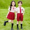 uniforme scolaire japonais coréen pour enfants, ensemble chemise, short, jupe, costume à fleurs, tenue pour enfants, jumeaux, garçon et fille, vêtements de danse sur scène