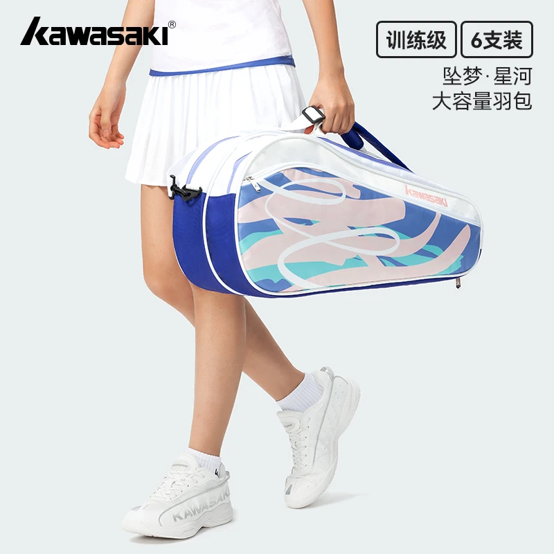 kawasaki 2025 tout nouveau sac de badminton 6 pièces paquet sac de tennis de raquette de grande capacité k1g00 c8611 kawasaki 2025 tout nouveau sac de badminton 6 pièces paquet sac de tennis de raquette de grande capacité k1g00 c8611