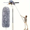 plumeau rétractable multifonctionnel à tête pliable réutilisable et lavable pour le nettoyage des plafonds hauts, des meubles et des voitures