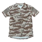 Desert Tiger Stripe VS T-shirt tactique à manches courtes à séchage rapide Desert Tiger Stripe VS T-shirt tactique à manches courtes à séchage rapide