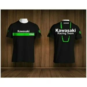 Kawasaki ZZR1400 T-shirt thème style rétro unisexe été séchage rapide motard T-shirt motocross sport ample et moto T-