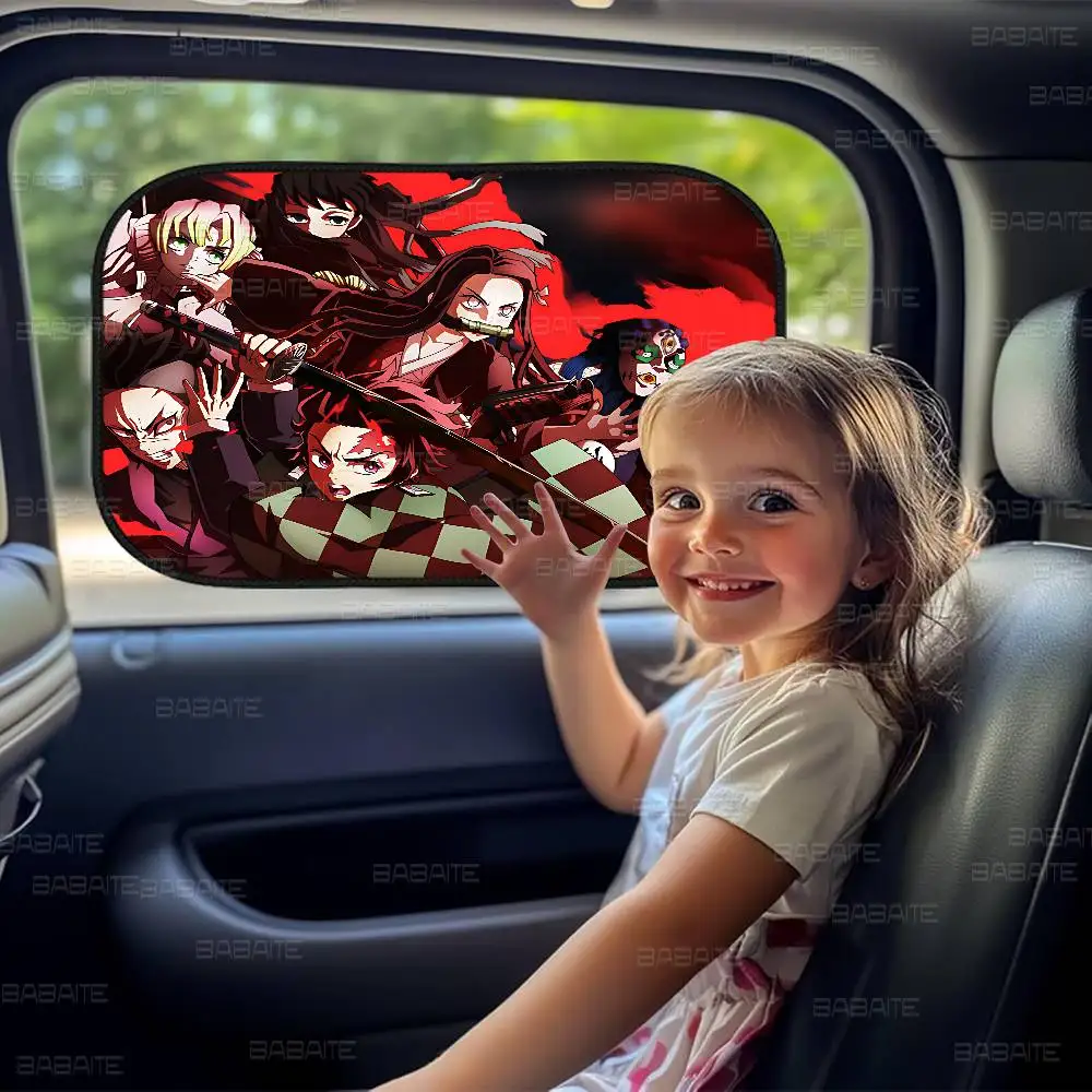 pare soleil japonais demon slayer, pour fenêtre latérale de voiture, rideaux électrostatiques, protection solaire pour bébé, bloqueur uv 99.9% pare soleil japonais demon slayer, pour fenêtre latérale de voiture, rideaux électrostatiques, protection solaire pour bébé, bloqueur uv 99.9%