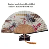 Éventail pliant de style chinois, squelette en bambou, artisanat traditionnel, style ancien, élégant avec pompon, éventail de danse hanfu