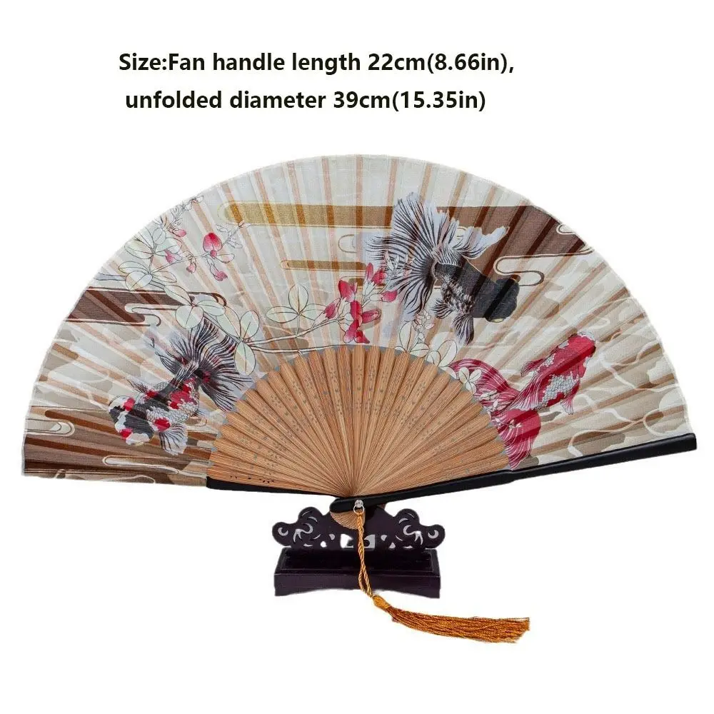 Éventail pliant de style chinois, squelette en bambou, artisanat traditionnel, style ancien, élégant avec pompon, éventail de danse hanfu Éventail pliant de style chinois, squelette en bambou, artisanat traditionnel, style ancien, élégant avec pompon, éventail de danse hanfu