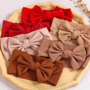 Bandeau de sauna rouge pour bébés filles, accessoires pour cheveux, nœud solide, turban pour enfants Bandeau de sauna rouge pour bébés filles, accessoires pour cheveux, nœud solide, turban pour enfants