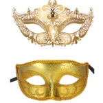 Femmes hommes mascarade visage couverture ensemble Sexy renard yeux masques fête déguisement Cosplay Costume métal vénitien mascarade masques