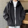 veste à capuche d'extérieur pour hommes et femmes, neutre, polyvalente, décontractée, ample, sport, printemps automne