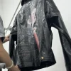 vestes en cuir pu harajuku pour femmes, vêtements d'automne et d'hiver, streetwear imprimé vintage, mode décontractée bf, combinaison en cuir y korean, y2k