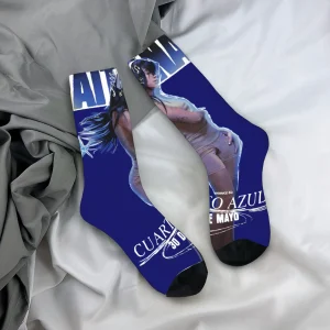 Aitanas Cuarto Azul Album chaussettes mode bas hiver anti-dérapant femmes hommes chaussettes respirant graphique course chaussettes de sport