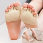 1 paire de chaussettes demi-orteils, séparateur de cinq orteils, alignement des pieds, soulagement de la douleur, chaussettes de soins des pieds