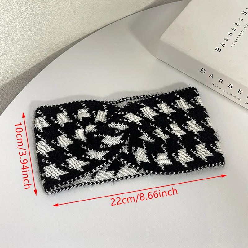 bandeau pied de poule pour femmes, accessoires pour cheveux, style à large bord, cerceau pour cheveux, lunette, bandeaux à la mode bandeau pied de poule pour femmes, accessoires pour cheveux, style à large bord, cerceau pour cheveux, lunette, bandeaux à la mode