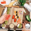untior kit de fabrication de sushi ensemble de rouleaux bazooka tout en un avec tapis roulant en bambou bricolage palettes de riz onigiri outils outil de sushi japonais