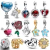 Breloques Pandora 925 Original Sakura fleurs pendentif perles convient Bracelet collier pour femmes charme argent 925 luxe bijoux à bricoler soi-même beau cadeau