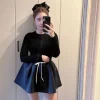 nouveau style japonais cordon décontracté mignon fille jupe 2025 printemps et été doux dames taille élastique kawaii jupe courte femmes