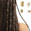 Ensemble d&rsquo;anneaux de cheveux creux élégants pour femmes, avec différents motifs, accessoires de cheveux pour filles, bijoux de cheveux Loc pour tresses, 40 pièces/ensemble