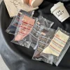chaussettes pour femmes japonais rétro décontracté rayures contrastées harajuku polyvalent mode mi tube chaussettes confortables pur coton chaussettes