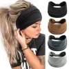 Grands bandeaux pour femmes, élégants, style Boho, Turban de Sport, Yoga, en coton, Bandana antidérapant, accessoires pour cheveux Grands bandeaux pour femmes, élégants, style Boho, Turban de Sport, Yoga, en coton, Bandana antidérapant, accessoires pour cheveux