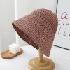chapeau seau japonais d'été coréen l pays petit bord chapeau de paille polyvalent japonais tissé seau chapeaux plage crème solaire chapeau femmes