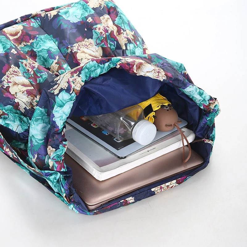 sac à dos de poche à cordon de serrage, nouveau sac de sport de voyage, fitness, grande capacité, fleur, style ethnique, imperméable, épaules en nylon sac à dos de poche à cordon de serrage, nouveau sac de sport de voyage, fitness, grande capacité, fleur, style ethnique, imperméable, épaules en nylon