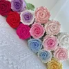 bouquet de fleurs au crochet, bourgeons de roselle mignons, tissé à la main, décor créatif de bouquet de fête de mariage