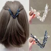 Pince à cheveux de luxe en cristal brillant pour femmes, épingles à cheveux coréennes en forme de V, accessoires pour cheveux de filles, couvre-chef, ornements à la mode, cadeau