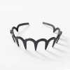 bandeau à dents ondulées en résine marron coréen pour femmes et filles, peigne à cheveux à la mode, bandeau cranté en zigzag, accessoires pour cheveux