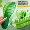 1 paire de semelles intérieures de sport en pu, haute élasticité, résistantes aux chocs, antibactériennes, anti odeur, respirantes, confortables pour coussin de chaussures