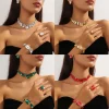 Ensemble de bijoux carrés en cristal, breloque européenne et américaine, géométrie exquise, strass, chaîne de clavicule, collier, Bracelet, bijoux Ensemble de bijoux carrés en cristal, breloque européenne et américaine, géométrie exquise, strass, chaîne de clavicule, collier, Bracelet, bijoux