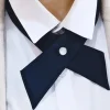 noeud papillon croisé pour uniforme d'étudiant, pour femmes et filles, uniforme scolaire, nœud papillon réglable, cravate pré attachée