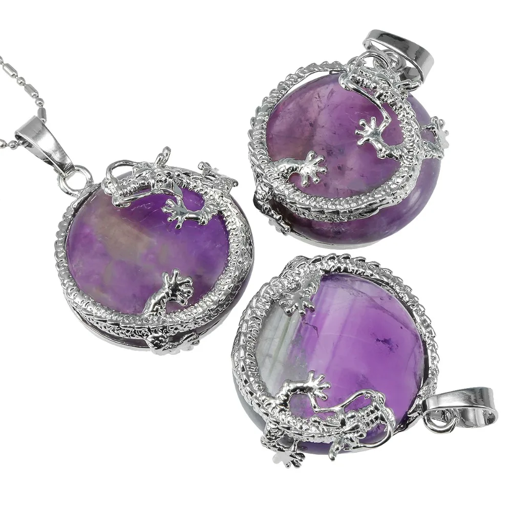 pendentif demi boule en métal dragon hover, couleur argent, collier adapté, guérison des chakras reiki, bijoux de style classique pendentif demi boule en métal dragon hover, couleur argent, collier adapté, guérison des chakras reiki, bijoux de style classique