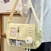 y2k sac d'École japonais harajuku pour adolescentes, à bandoulière itabag transparent, mignon, plaque d'affichage de danemark ges, diy, nouvelle collection