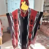mode hommes poncho châle tricot rétro motif ethnique impression automne hiver coupe vent femmes à capuche cape mâle vêtements d'extérieur manteaux
