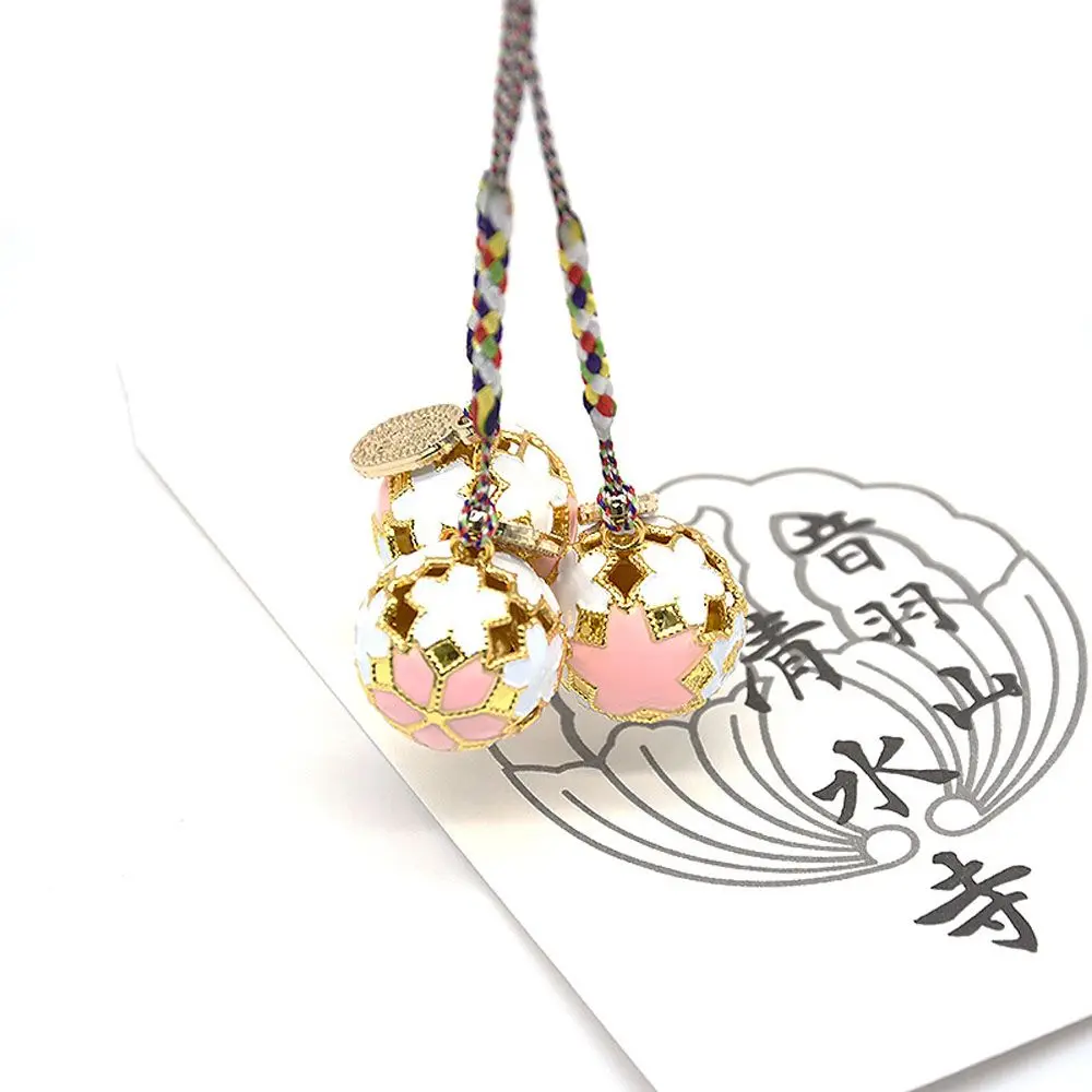 pendentif cloche japonaise en fleurs de cerisier, breloque sakura, accessoires de bijoux, porte clés pendentif cloche japonaise en fleurs de cerisier, breloque sakura, accessoires de bijoux, porte clés