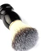 brosse de rasage de barbe avec manche en bois, pinceaux de maquillage, poils, salon de coiffure, rasage en mousse regina, livres qualifiée aux pour hommes, outil de barbier, 1pc