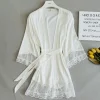 robe verte élégante en dentelle, ourlet, garniture en dentelle, vêtements de nuit pour femmes, rayonne, vêtements de maison, lingerie intime, robe de mariée, vêtements de détente