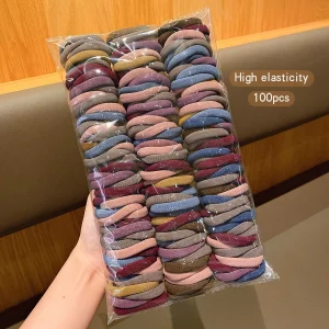 Accessoires pour cheveux de style coréen durables, pilotes 100, FS élevés, bandes élastiques, adaptés à un usage quotidien