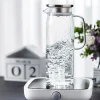 bouilloire en verre borosilicate de grande capacité, théière, degré de chaleur, pour thé, jus, eau, 1200ml, 1600ml