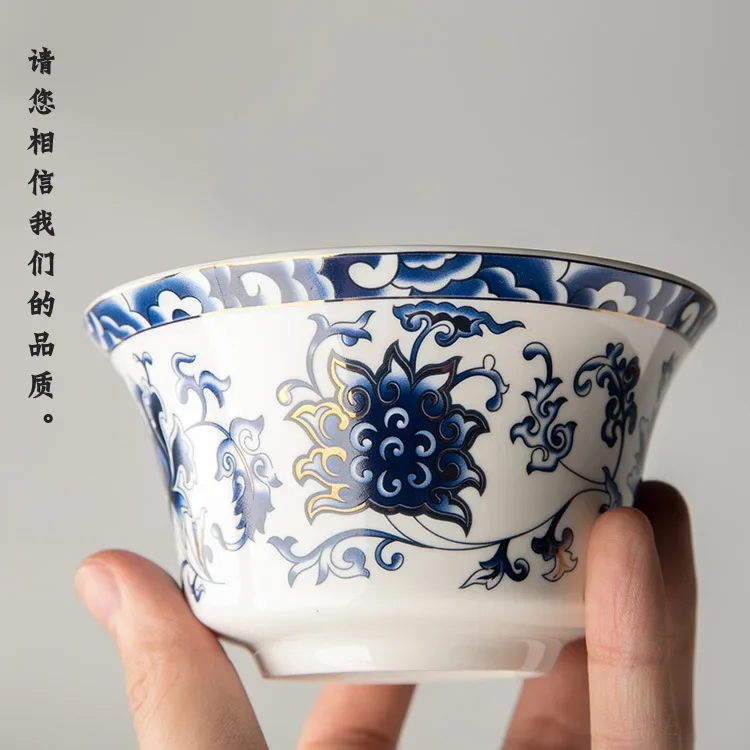grande tasse de théière en céramique gaiwan de porcelaine d'os de 300ml avec soucoupe bol à thé peint à la main tureens ensemble de cérémonie de kung fu chinois grande tasse de théière en céramique gaiwan de porcelaine d'os de 300ml avec soucoupe bol à thé peint à la main tureens ensemble de cérémonie de kung fu chinois