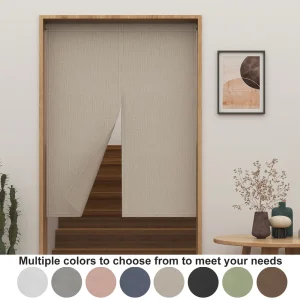 Rideaux de porte imperméables avec cloison de couloir japonais, couleur Pure, Imitation lin Simple, décor occultant anti-éclaboussures Rideaux de porte imperméables avec cloison de couloir japonais, couleur Pure, Imitation lin Simple, décor occultant anti-éclaboussures