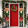 joyeux noël porte bannière décoration 2025 décor de noël pour la maison noël suspendus ornements navidad noel cadeaux nouvel an 2026