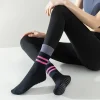 chaussettes de yoga femmes coton tricoté entraînement intérieur danse chaussettes de sport décontracté rayé silicone antidérapant gymnase fitness pilates chaussettes sox