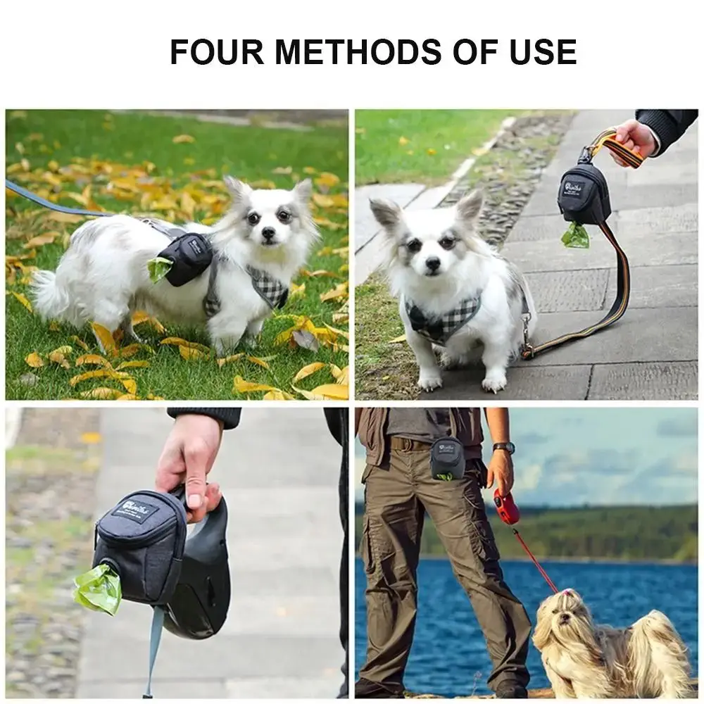 pochette de friandises portable pour animaux de compagnie, stockage des déchets multifonctions, sac de taille de récompense pour chiot, distributeur de merde de chien durable pochette de friandises portable pour animaux de compagnie, stockage des déchets multifonctions, sac de taille de récompense pour chiot, distributeur de merde de chien durable